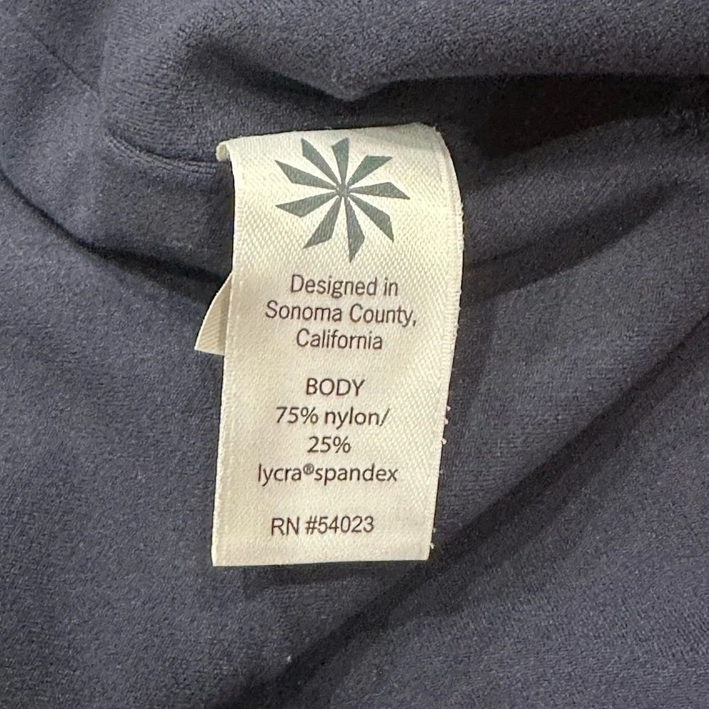 Women's Athleta Small Capri Pants Leggings Blue Pink Pull On Stretch Active NWT - Picture 9 of 9